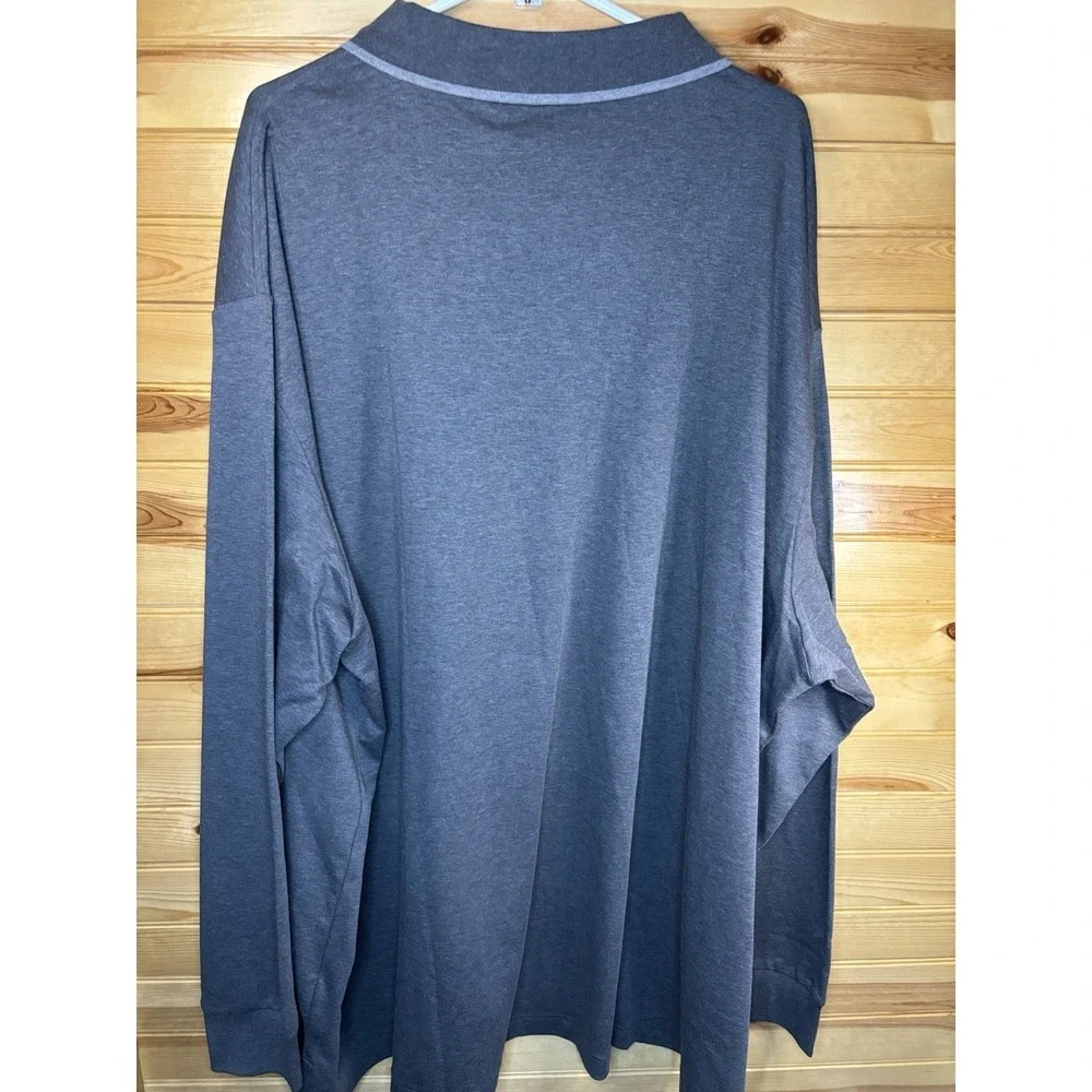 POLO Ralph‎ Lauren Men's Grey Long Sleeve Rugby Style Polo Shirt 5XB NWT $125